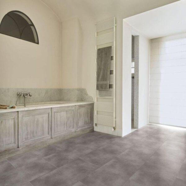 COREtec Click Naturals Tile + Matterhorn 50 LVTE 1905 vinyl tegelvloer in een kamer