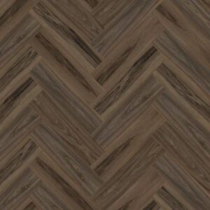 COREtec Naturals Herringbone HBE Juglans 50 LVRH 3088. Realistische weergave van waterbestendig vinyl vloer design. Vloer is geschikt voor vloerverwarming,
